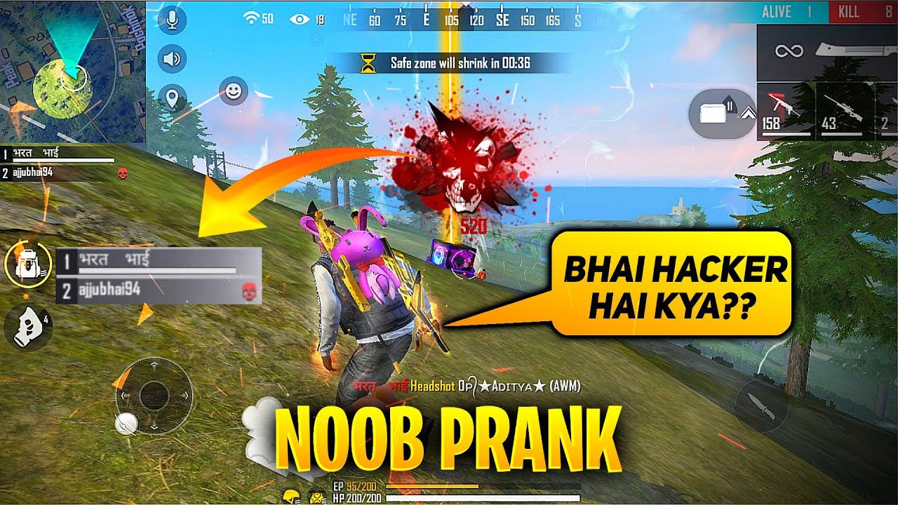 Noob Prank with Ajjubhai94 – Total gaming must watch